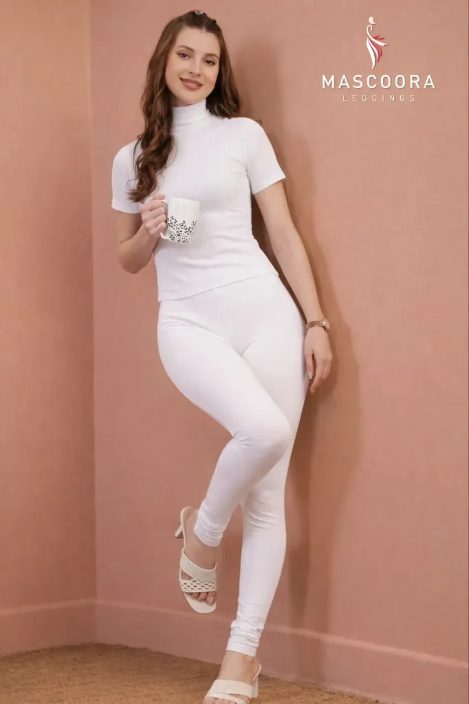 [MASCOORA-LEGGINGS-0001] MASCOORA LEGGINGS (Ivory White, L (90))