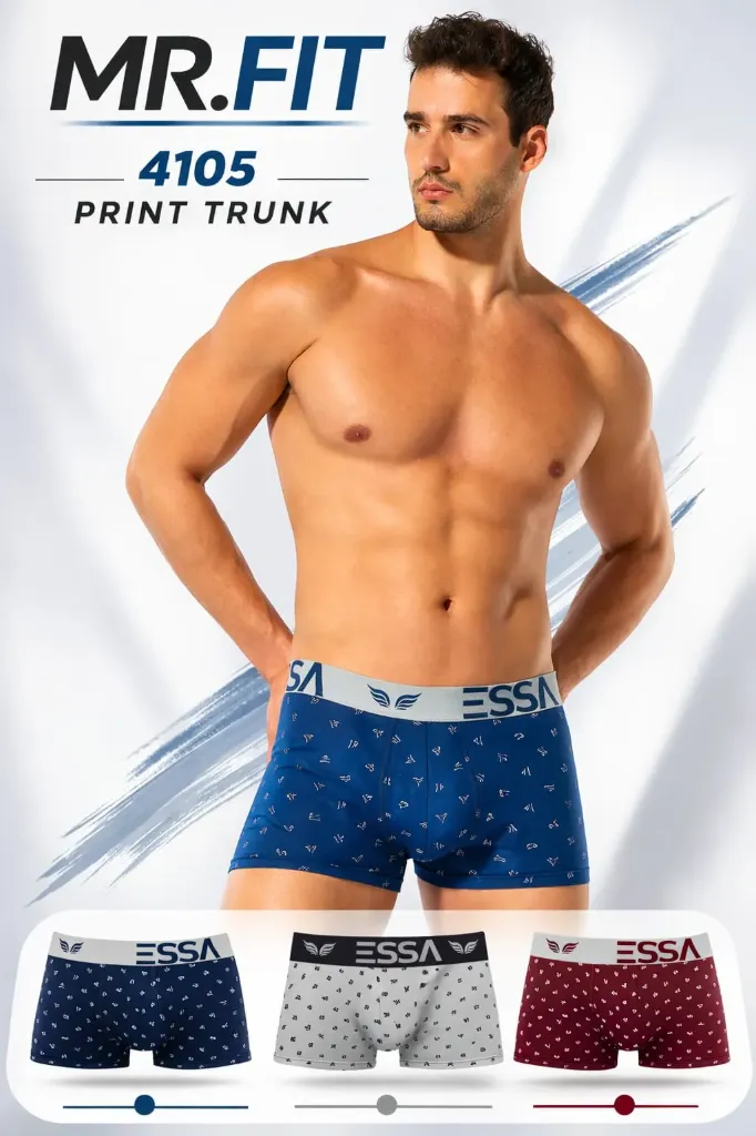 [MR-FIT-4105-PRINT-TRUNK-0001] MR. FIT - 4105 PRINT TRUNK (Midnight Navy, S (80))